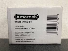 Bp36647pnbbr Amerock London 2-1/2 Inch Cabinet Bar Knob - Nickel/bronze
