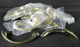 Bp36648bbz26 Amerock Lot 14x Golden Champagne Polished Chrome Cabinet Drawer Pull Semi Circle See Pic