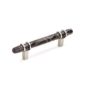 Bp36648mbkpn Amerock Carrione Cabinet Pull 33/4 In 96 Mm Centertocenter Marble Black/p