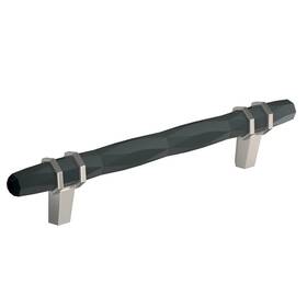 Bp36649bbrg10 Amerock Cabinet Pull Black Bronze/satin Nickel 51/16 Inch 128 Mm Centertocenter