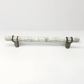 Bp36650mwg10 Amerock Carrione 6-5/16 Inch Marble White/satin Nickel Cabinet Pull