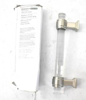 Bp36654cg10 Amerock Glacio Cabinet Pull Clear Satin Nickel 3-3/4 Inch No Hardware