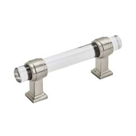 Bp36659cg10 Amerock Cabinet - Draw Pull Handle Knob Clear/satin Nickel 3 Inch 76 Mm