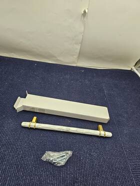 Amerock Bp36663mwbbz Carrione 8 Inch Cabinet Pull Marble White/golden Champagne