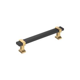 Bp36682bmbcz Amerock Overton 5-1/16in 128mm Center To Brushed Matte Black Champagne Cabinet