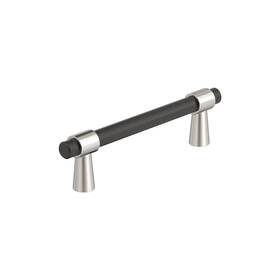 Bp36858fbpn Amerock Mergence 33/4 Inch 96mm Centertocenter Matte Black/polished Nick