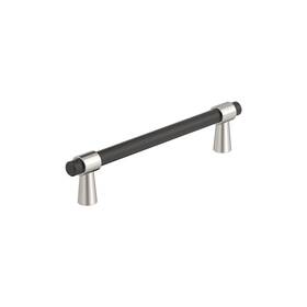 Bp36859fbpn Amerock Mergence 51/16 Inch 128mm Centertocenter Matte Black/polished Ni