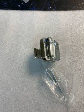 Bp36975cpn Amerock Glacio Clear/nickel Cabinet Knob 1-3/8 Inch