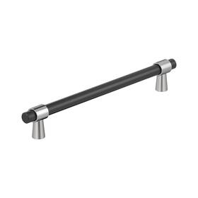 Bp36982fb26 Amerock Mergence 12 Inch 305mm Center-to-center Matte Black/polished Chrome Appliance