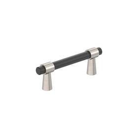 Bp37385fbg10 Amerock Matte Black/satin Nickel Cabinet Pull 3 In 76 Mm Centertocent