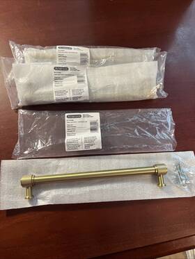 Bp37747bbz Amerock Lot Of 3 Faraday 8-13/16 Inch Centercenter Knurled Bar Gold Read
