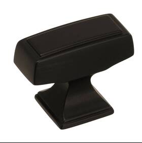 Bp535342bbr Amerock Lot Of 8 - Mulholland 1-1/2 Inch Rectangular Knob Black Bronze