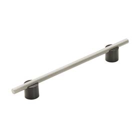 Bp7414192mbsc Amerock Cabinet Pull Matte Black/silver Champagne 7-9/16 Inch 192 Mm Center T