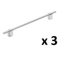 Amerock Bp7414256pnpn Lot Of 3 Transcendent 10-1/16 Inch Polished Nickel Cabinet Bar Pull