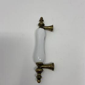 Bp76243-wb Amerock 2 3 Inch Cc Cabinet Bar Pull White Ceramic Antique Brass Pack