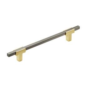 Bp778160bglbcr Amerock Urbanite 6-5/16 Inch Brushed Gold/black Chrome Cabinet Drawer Pull Handle 1 Pack