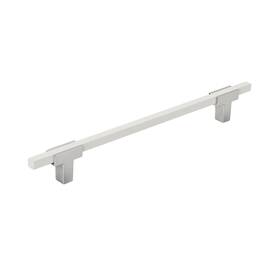 Bp77819226wht Amerock Cabinet Pull Polished Chrome/white 79/16 Inch 192 Mm Center To Ur