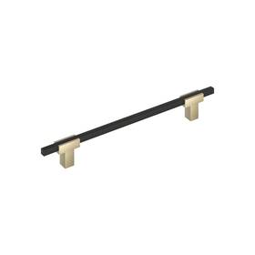 Bp778192bbzmb Amerock Urbanite 7-9/16 Inch C2c Golden/matte Black Cabinet Pull