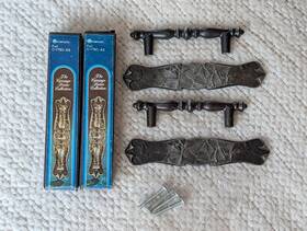 C-176c-as Amerock 2 New Carriage House Drawer Pull Handles With Backplates Antique Silver
