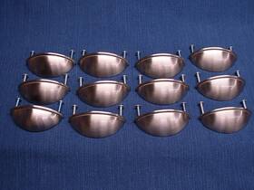 C-53019-1 Amerock Qty 12 3 Inch Drawer Cup Pull Handle Satin Nickel 2.5 Spacing