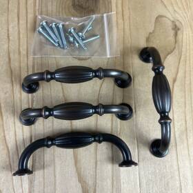 C-55223-1 Amerock Blythe Drawer Pulls Set Of 4 Oil Rubbed Bronze Ribbed Barrel Center