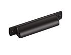 Amerock Cabinet Cup Pull Matte Black 3-3/4 Inch 96 Mm Center-to-center