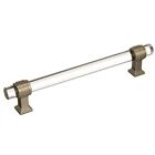 Amerock Cabinet Pull Clear Golden Champagne 6-5/16 Inch 160 Mm Center