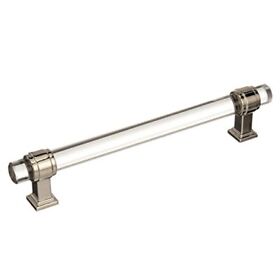 Amerock Cabinet Pull Clear Polished Nickel 6-5/16 Inch 160 Mm Center
