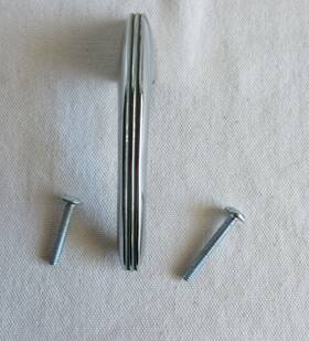 Ed-405 Amerock Vtg. Cabinet Door Pull Chrome Green Lines Ed405 - 4 Inch Cupboard Hoosier