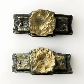 Bp204-ab Amerock Hd204ab Vtg Cabinet Knob Pioneer Set Of 2 Antique Brass With Screws