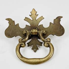 K602 Amerock Vintage Brass Cabinet Drawer Pull Two Piece Single Hole Kitchen Bath 5-piec
