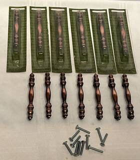 T-149 Amerock 13 Vintage Colonnade Cabinet Pull Handle Antique Copper Color