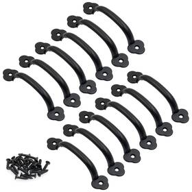 Amgiimor 779324656254 12 Pack 4 Inch Matte Black Cabinet Pulls Rustic Antique Handles For Kitchen