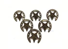 Amyoxu 710280276261 Cowboy Western Horseshoe Vintage Hand Painted Resin Drawer Pulls Cabinet Knob