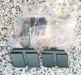3-retangle Anne At Home 655071231206 Lot 3 Black Metal Drawer Knobs Pulls Modern Geometric 1 3/8 Inch