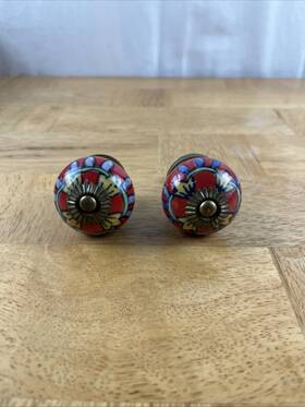 0yssb7hw8 Anthropologie Vintage Used Ceramic Floral Cabinet Knobs