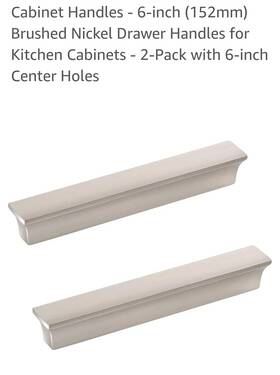 Aokenbao 710946034334 Cabinet Handles 6-inch 152mm Brushed Nickel Drawer 2 Pack