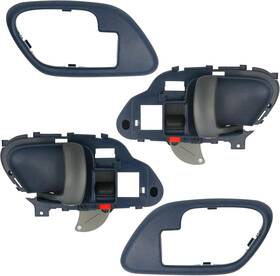 Apperfit 744759183422 Interior Door Handle With Bezel Kit Blue Compatible 1995-2002 Chevy Chevrole