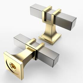 Asidrama 313113765729 10 Pack Brushed Satin Nickel And Gold Cabinet Knobs Kitchen Cabinets Pu