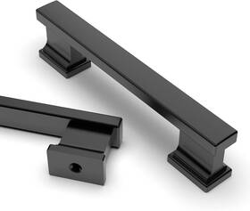 Asidrama 711181229776 10 Pack 3.75 Inch 96mm Matte Black Kitchen Cabinet Handles Pu