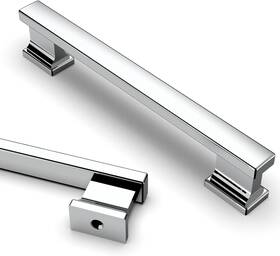 A0020 Asidrama 6 Pack 5 Inch 128mm Polished Chrome Kitchen Cabinet Handles