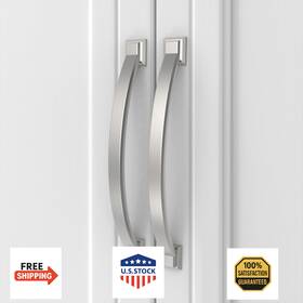 B0d8vxnd8l Asidrama 10-pack 6.3 Inch Satin Nickel Cabinet Handles Kitchen Drawer Pulls 160mm