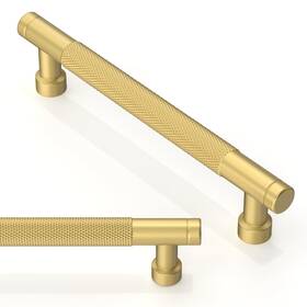 Ar011 Asimerdeco 10 Pack Brushed Gold Knurled Cabinet Pulls 5 Inch 128mm Kitchen Hand
