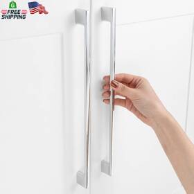 Askano 445017153166 1 Pack 11-5/16 Inch Hole Centers Polished Chrome Cabinet Pulls H