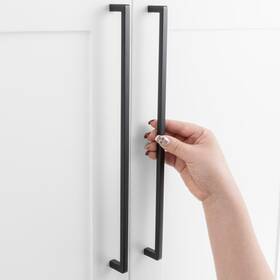 B0cq4zbvzs Askano 5-pack Black 12.6 Inch Square Bar Kitchen Cabinet Pull Handle Solid Hardware