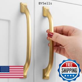 B0dzhbhmry Askano 10 Pack 5 Inch Hole Centers Brushed Gold Cabinet Pulls Handles Kitchen Ha