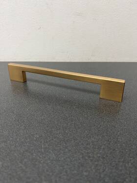 A826-cm Atlas Homewares Thin Square Cabinet Pull 7-9/16 Inch Centers - Champagne