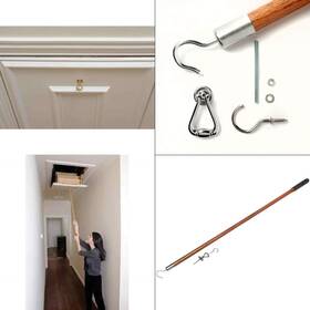 Attic Ease 445037550518 Pull System Kit In Pewter Aepsp