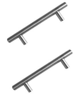 875308 Axel Bar Drawer Pull Solid Stainless Steel 5 1/16 Inch Set Of Two