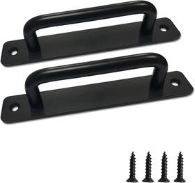 Axuansor 313053029097 10 Pack 5.8 Inch Cabinet Handles Matte Black Pulls With Backplate Alum